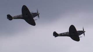 Spitfire MkIXs at Duxford 17th September 2023 [upl. by Jemimah]