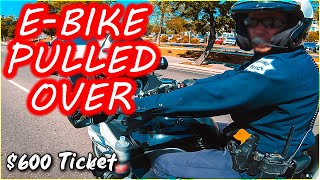 SUR RON Ebike Gets Pulled over by the Cops in California 600 Ticket [upl. by Solim964]