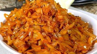 Вкусная Тушеная капуста на сковороде Рецепты из капусты на ужин Тушеная капуста на каждый день [upl. by Ajnek]