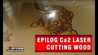 Epilog CO2 Laser cutting 3mm wood [upl. by Malcolm]