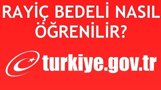 EDevlet Rayiç Bedeli Nasıl Öğrenilir [upl. by Atig]