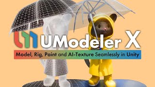 UModeler X  Model Rig Paint and AI Texture inside Unity [upl. by Ycniuq706]