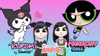 My Talking Angela 2  Angela vS Kuromi vS Buttercup  Sanrio  Powerpuff Girls  New Update [upl. by Cresa]