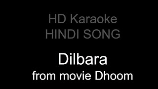 Dilbara Dhoom movie song Hindi HD Karaoke [upl. by Cone]