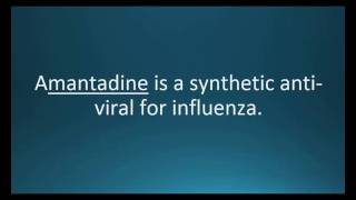 How to pronounce amantadine Symmetrel Memorizing Pharmacology Video Flashcard [upl. by Norb521]