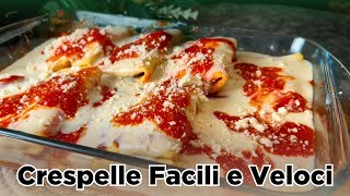 Crespelle Ripiene di Ricotta e Prosciutto al Forno Ricetta facile e veloce [upl. by Baiss]