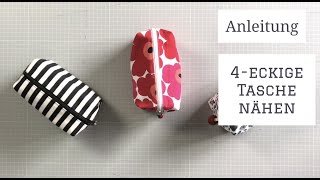 Kosmetiktasche nähen  Anleitung  Tutorial [upl. by Annawyt]