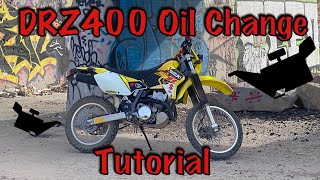 DRZ400 Oil Change Tutorial with Torque Specs [upl. by Aimat169]