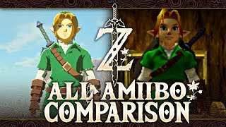 All Amiibo Armor and Weapons in Zelda Breath of the Wild Comparison [upl. by Duwe]