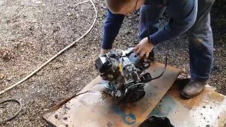 Changing the motor on a miller bobcat 225 part 1 [upl. by Rheba]