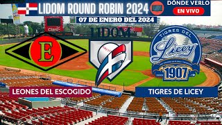 🇩🇴LIDOM⚾️ Horarios y Dónde Ver EN VIVO Leones del Escogido vs Tigres de Licey Round Robin 2024 [upl. by Nulubez]