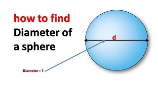 how to find Diameter of a sphere [upl. by Godbeare408]