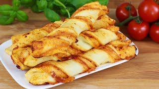 Leckere Pizzastangen  Schnelles Fingerfood  Pizza Stangen [upl. by Ielirol372]