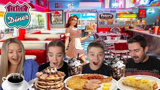 New Zealand Family Try Classic American Diner Food for the first time [upl. by Nyliuqcaj289]