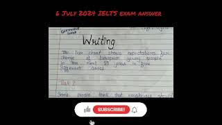 6 July 2024 IELTS exam answer of reading listening writing task 1 and 2 ieltspreperation english [upl. by Toll]