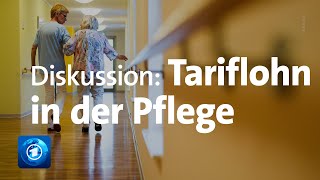 Diskussion über Tariflohn in der Pflege [upl. by Myrwyn]