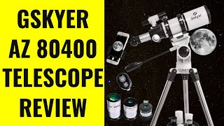 Gskyer AZ80400 80mm Telescope Review  Telescopes For Beginners Kids Adults  Astronomy [upl. by Enyalb356]