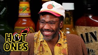 Childish Gambino Goes On a Vision Quest While Eating Spicy Wings  Hot Ones [upl. by Ahcila611]