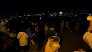 New Year 2023 in Prague Czech Republic​​​  Great view and great fireworks from hill [upl. by Susejedairam]