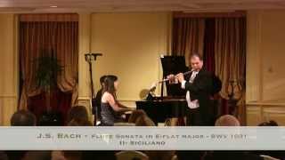 J S Bach Flute Sonata BWV 1031Claudio Barile flute Paula Peluso piano 2 Siciliano 3 Allegro [upl. by Anilasor]