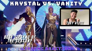 Krystal Versace Vs Vanity Milan Lipsync Reaction Drag Race UKS3 [upl. by Nivre]