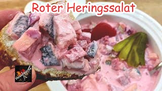 Roter Heringssalat mit Äpfeln und roter Bete nach Omas Rezept Lecker leicht und günstig [upl. by Kraska]