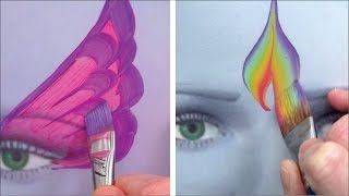 Perfect practice with 5 awesome brushes  Face Painting Made Easy PART 4 [upl. by Dnalsor458]