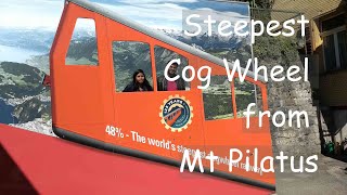 Steepest Cog Wheel Train from Pilatus to Alpnachstad [upl. by Ikaz]