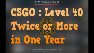 CSGO  Level 40 Twice in one year  Service Medal  🔥 [upl. by Fauch]