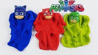 PijaMaskeliler Oyun Hamurları ile Eğlenceli Kıyafetler Yapıyorlar Pj Masks Toys [upl. by Oralle]