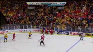 Sweden vs Russia World Juniors Fight at the end of the match [upl. by Palocz]