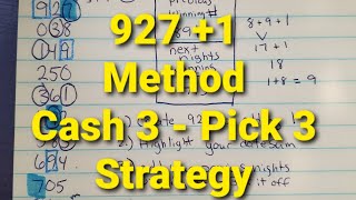 927  1 Strategy for Cash 3 Pick 3 Daily 3 Methods Eliminate and Win [upl. by Ahsot]