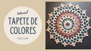 TAPETE a crochet Tutorial fácil paso a paso para principiantes MANDALA CENTRO DE MESA a ganchillo [upl. by Luhey]