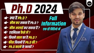 PhD COURSE DETAILS  PhD KAISE KARE  IN HINDI  PhD ADMISSION 2024  NET JRF KYA HOTA HAI [upl. by Nai444]