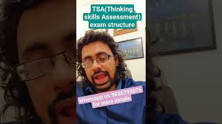 Structure of TSAThinking Skill Assessment exam of Oxford exam study oxford preparation [upl. by Cinelli]