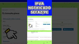 IPVA Notificado SEFAZ PE detranpe veiculo ipva2023 [upl. by Nnylrats]