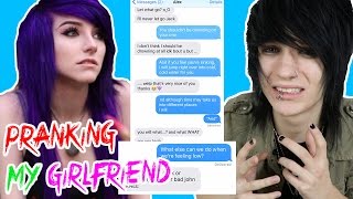 SONG LYRIC TEXT PRANK ON MY GIRLFRIEND  Cold Water Major Lazer feat Justin Bieber [upl. by Anirac]