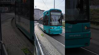 FRANKFURT  City tram 🚊 near Hauptbahnhof  4K trams [upl. by Ydarg748]