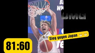 WM Basketball 🏀😀 Sieg für Deutschland gegen Japan basketball worldcup2023 deutschland japan [upl. by Yeclek245]