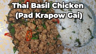 Thai basil chicken Pad krapow gai thaibasilchicken spicy tasty recipe [upl. by Anatol]