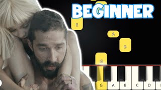 Elastic Heart  Sia ft Shia LaBeouf amp Maddie Ziegler  Beginner Piano Tutorial  Easy Piano [upl. by Ahsinelg]