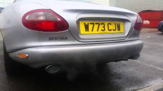 Jaguar xk8 Adamesh straight through pipes exhaust sound [upl. by Ahtibbat]