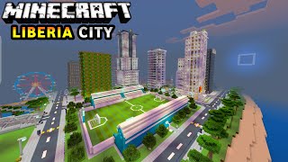 MAPA DE CIUDAD LIBERIA CITY EN MINECRAFT PE  Mapa de Minecraft PE [upl. by Yleen]