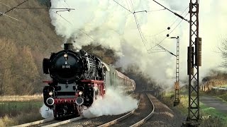 01 150 auf Rampenfahrt  RuhrSiegStrecke  Pacific Steam  05122015 [upl. by Nomyt526]