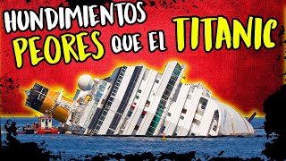 LOS SEIS DESASTRES NAVALES MÁS TRÁGICOS DE LA HISTORIA [upl. by Sakul]