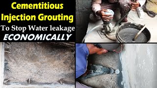 Cementitious Injection Waterproofing Technique  Stop water leakage in RCC Water Tank by Grouting [upl. by Latonia12]