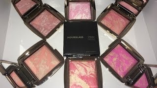 Haul  Swatches  Hourglass Ambient Lighting Blush [upl. by Nagaek]