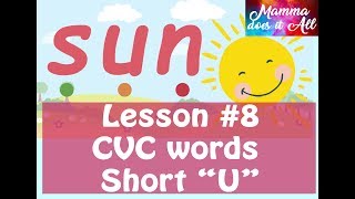 Lesson 8  Three Letter blends  Short quotUquot CVC words  Step by step Learning to Read Phonetically [upl. by Yllah]