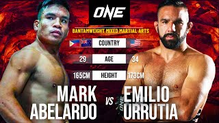 CRAZY FLYING ELBOW 🤯😱 Mark Abelardo vs Emilio Urrutia  Full Fight [upl. by Gnouv]