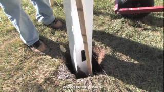 How to install vinyl fencing  layout and post installation [upl. by Nivlek262]